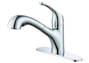 lot 38514 image: Mainstays Pull Out Kitchen Faucet in Chrome