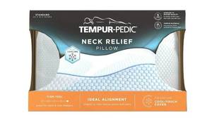 lot 38522 image: Tempur-Pedic Neck Relief Bed Pillow and Cooling, Standard, Contoured Support for Adult Back and Side Sleepers