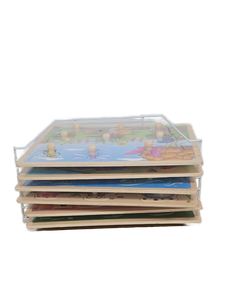 lot 38531 image: Wooden Peg Puzzle Set Animals Educational Learning Toys