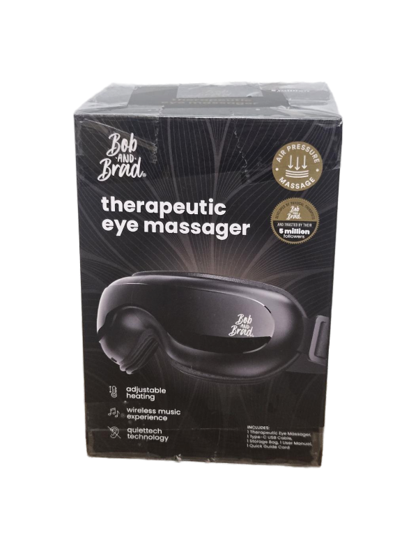 lot 34791 image: Bob and Brad RENPHO Eye Massager with Heat, FSA Eligible HSA Eye Mask for Migraine Relief, Headache Massager for Dry Eyes Relax Reduce Strain Eyes- Retails $63