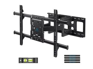lot 14139 image: PERLESMITH Full Motion TV Wall Mount Bracket for 37 to 86 TVs, 132 lbs Capacity, Max VESA 600x400mm, UL Listed, PSLFK10