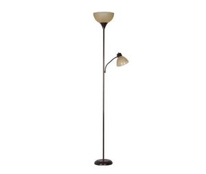 lot 14145 image: Mainstays 72 Brown Combo Floor Lamp with Reading Light, Modern Design