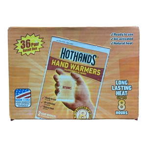 lot 33834 image: HotHands 8 Hour Air Activated Disposable Hand Warmers -36 Pair