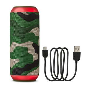 lot 33850 image: onn Large Rugged Speaker with Bluetooth Wireless Technology and LED Lighting  -Camo