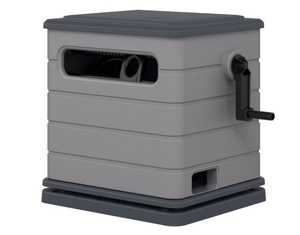 lot 35900 image: 150 ft Swivel Hose Hideaway with Brass Connections - Retail $89