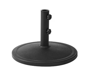 lot 35904 image: Mainstays Outdoor 26lb Steel Round Umbrella Base, Black Finish