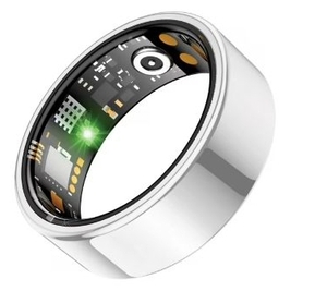 lot 35934 image: LivUp Smart Ring, Silver, Size 9, black