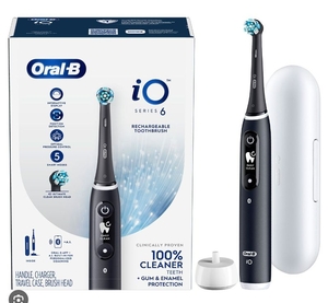 lot 35953 image: Oral-B iO Series 6 Electric Toothbrush, Black Lava - Retail $99