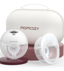 lot 35957 image: Momcozy M5 Hands-Free Wearable Electric Breast Pump Set Double Pump System, USB Powered, Includes Carrying Case -Retails $169