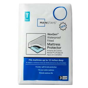 lot 35961 image: Mainstays NexGen Waterproof Fitted Mattress Protector  -Twin