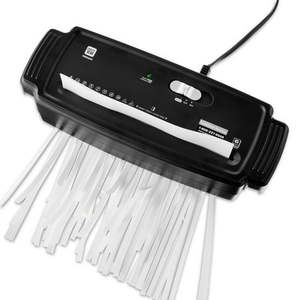lot 37112 image: PenGear 6-Sheet Strip Cut Credit Card & Paper Shredder, Black