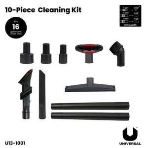 lot 37118 image: Universal 10-Piece Cleaning Kit Fits Most Brands Under 16 Gallons