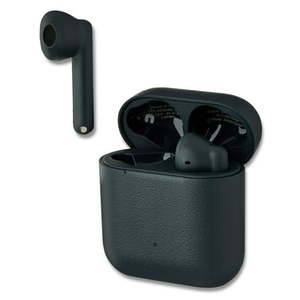 lot 37122 image: onn Bluetooth Wireless Earphones with Environmental Noise Canceling Microphones and Charging Case, Gray