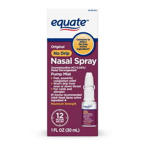 lot 37133 image: Equate No Drip Nasal Spray Pump Mist (12 Hour) 1 fl oz. (EXP. Aug 2027)