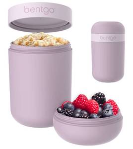 lot 38549 image: Bentgo Snack Cup - Reusable Snack Container with Leak-Proof Design, Toppings Compartment, and Dual-Sealing Lid, Portable & Lightweight for Work, Set of 2