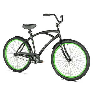 lot 33855 image: 26  Kent La Jolla Cruiser Mens Bike  Adult Ages 13  BlackGreen - Retail $158
