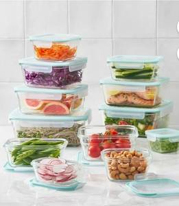 lot 33886 image: Glasslock Oven safe 24PCS Glass Food Storage Set (See Pic #3)