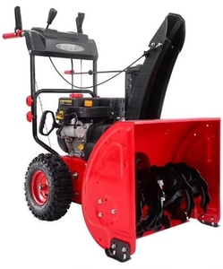lot 35968 image: PowerSmart 24 Gas Snow Blower, 212cc Self-Propelled Snow Thrower, Corded Electric Start, DB7108B - Retail $839