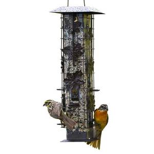 lot 37153 image: Perky-Pet Squirrel-Be-Gone Wild Bird Tube Feeder - 2 lb Capacity, Black