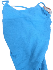 lot 38582 image: Shade & Shore Blue Textured One Piece Swimsuit -Size L