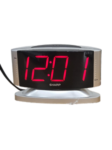 lot 38604 image: Sharp Digital Alarm Clock with Jumbo Display and Swivel Case