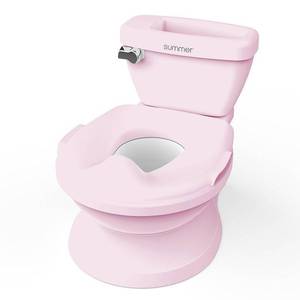 lot 38606 image: Summer by Ingenuity My Size Pro Potty Toddler Chair - Pink Storage, Built-In Handle, Removable Adapter Seat, Splash Guard