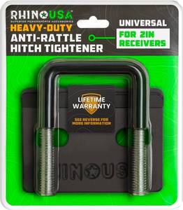 lot 38624 image: Rhino USA Anti-Rattle Hitch Tightener - 2 inch Hitch Reciever