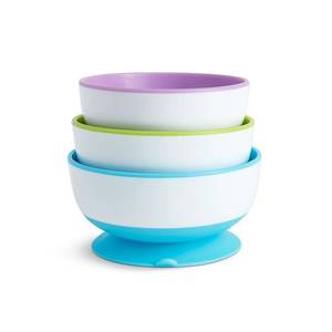 lot 38625 image: Munchkin 3pk Stay-Put Suction Bowls BPA-Free, Plastic, Round, 3 Pieces