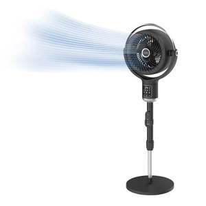 lot 36014 image: Lasko Whirlwind 7 24-Speed Orbital Motion DC Pedestal Fan  25 fts Airflow Remote Black  APDC302  (Not Working)- Retail $100