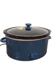 lot 38652 image: Blue Slow Cooker with Glass Lid