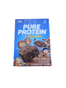 lot 38660 image: Pure Protein Cocoa Pebbles Bars 4-Count Box, (BEST BY NOV 18, 2026)