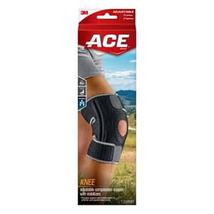 lot 38680 image: ACE Brand Knee Brace W Side Stabilizers  Easy-to-Use  Breathable ADJUSTABLE SIZE