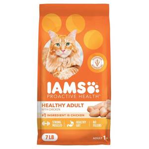 lot 38699 image: IAMS Proactive Health Chicken Flavor Dry Cat Food - 7lbs (BEST BY JUN 08, 2027)