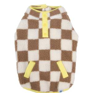 lot 38701 image: Oodles Tan Sherpa Bubble Hem Fall Dog Jacket, Size M, 2 Count
