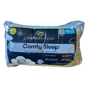 lot 33899 image: Serta Perfect Sleeper Comfy Sleep Bed Pillow  -2 Pack Queen (White)
