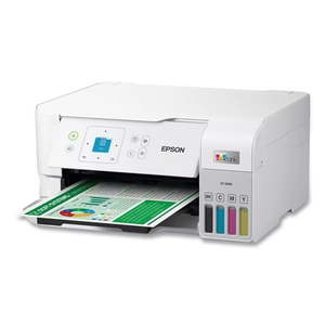 lot 33913 image: Epson EcoTank ET2840 Special Edition Wireless Color All-in-One Supertank Printer (Missing Cord) - Retail $149