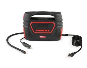 lot 33920 image: Hyper Tough Dual Power Digital Inflator for P19565R15 Car Tire, Car-DC 12V or Home-AC 120V