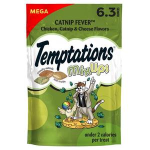 lot 38693 image: Temptations Cheese, Chicken and Catnip Flavor Mix-Ups Crunchy Treats Cat Treats - 6.3oz, (BEST BY 082027)