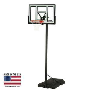 lot 33943 image: Lifetime New Adjustable Portable Basketball Hoop  46 inch Polycarbonate (90584) - Retail $199