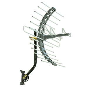 lot 36076 image: General Electric Outdoor HDTV Antenna  70-mile Range  VHF 1080P 4K  Black - Retail $83