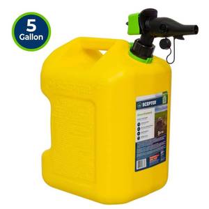 lot 37165 image: Scepter 5 Gallon SmartControl Dual Handle Diesel Fuel Container FSCD571 Yellow Gas Can