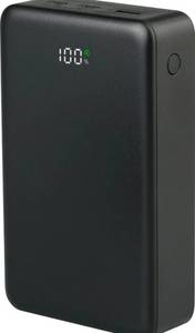 lot 38706 image: onn 20,000 mAh Portable Power Bank with Fast Charging Output (20W), Dual USB-C ports, USB port, LED Digital Display, Black - Compatible with iPhone, iPad, AirPods, Samsung Galaxy, Note, Pixel & More