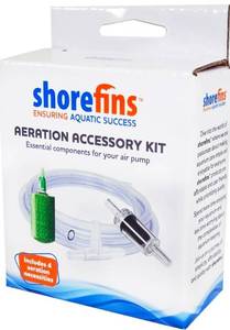 lot 38710 image: Shorefins 4 Piece Aeration Kit - Tubing, Air Stone, Valve, and Splitter. Oxygenation for Fish Tanks