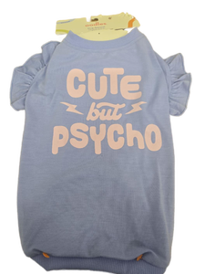 lot 38716 image: Oodles Dog Sweater with Cute But Psycho Text -Size Medium