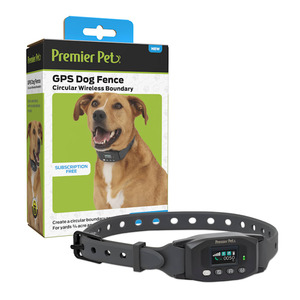 lot 38718 image: Premier Pet GPS Fence Dog Collar, Black - Retail $55