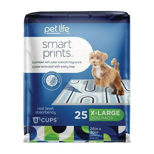 lot 38731 image: Pet Life Unlimited Dog Pads Smart Prints  XL  25ct