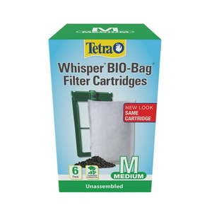 lot 38744 image: Tetra Whisper Replacement Carbon Aquarium Filter Cartridges Med 6 count