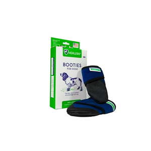 lot 38745 image: Healers Medical Dog Boots Pet Apparel for Medium Dogs  40-75 lbs  5.5 inch  2 Boots & 2 Gauze Pads