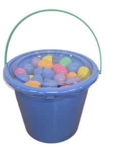 lot 38747 image: Way to Celebrate Easter Egg Hunt Pail with 96 Plastic Eggs