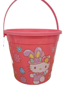lot 38748 image: Hello Kitty Easter Bunny Pink Plastic Bucket